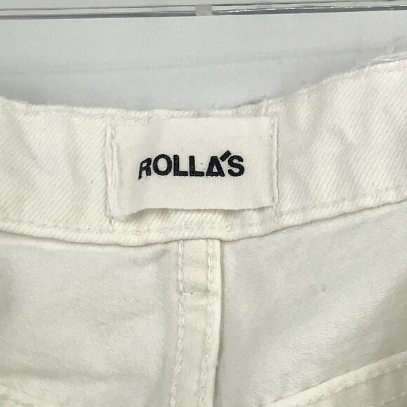 ROLLA'S Original Straight Jeans 26 High Rise Destroyed Cotton Pocket Frayed Hem - Picture 7 of 11